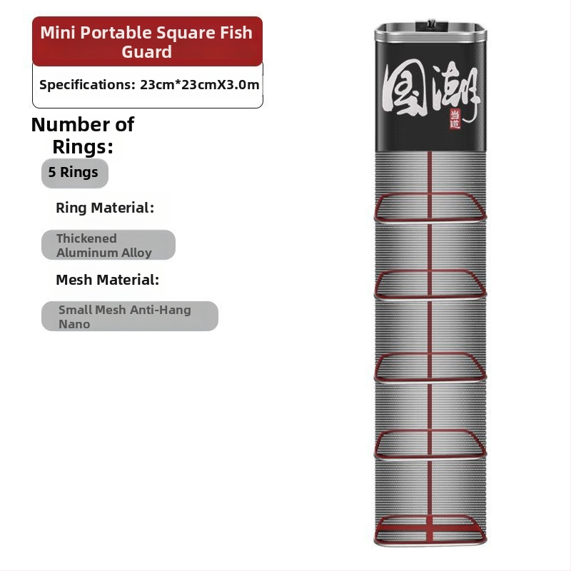 Риболовна защитна мрежеста чанта, нейлон, марка Bawon, квадратен отвор, бързосъхнеща, с малки отвори на мрежата