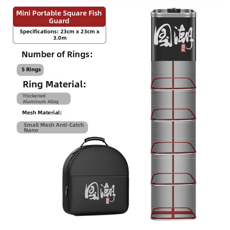 Риболовна защитна мрежеста чанта, нейлон, марка Bawon, квадратен отвор, бързосъхнеща, с малки отвори на мрежата