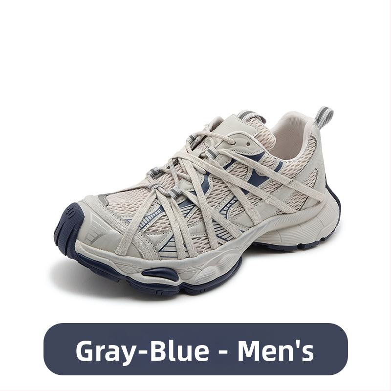 Ženske tenisice s mrežastom gornjem i platformom, prednje vezanje, okrugli vrh, niski profil