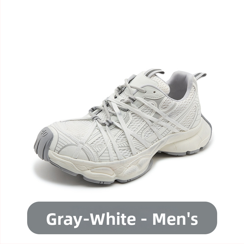 Ženske tenisice s mrežastom gornjem i platformom, prednje vezanje, okrugli vrh, niski profil