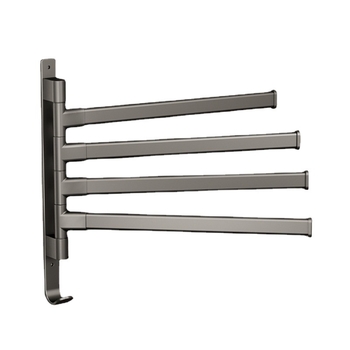 Space aluminijski rotirajući držač za ručnike, 4 razine, anodizirani premaz, nosivost 40 kg