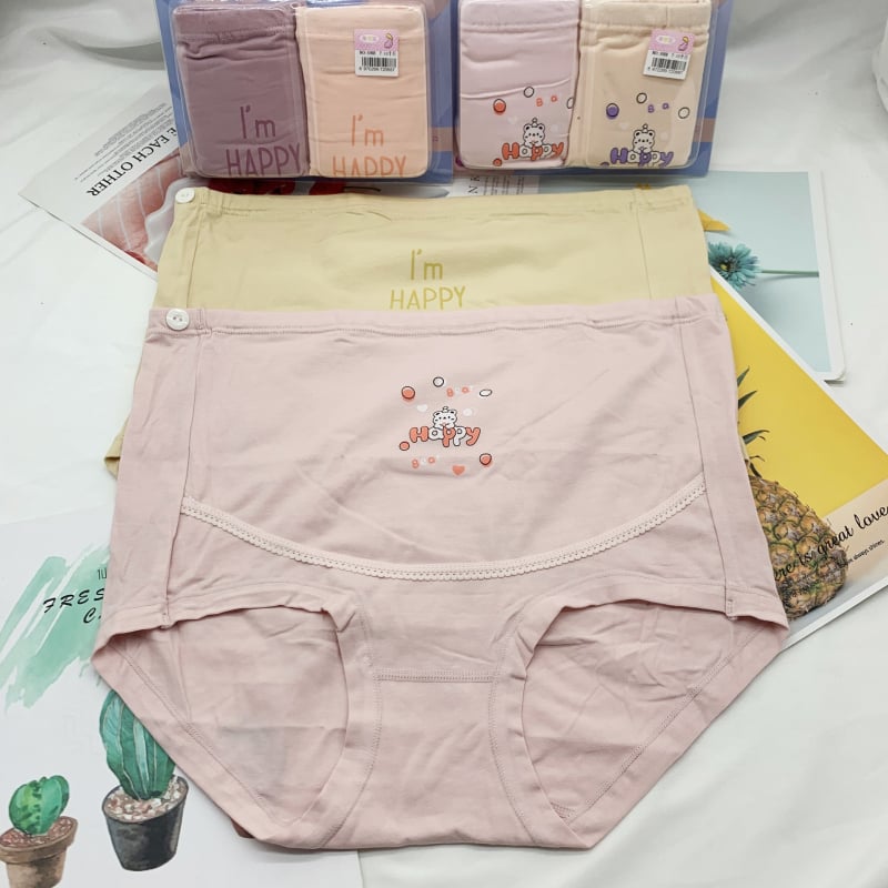 2-dijelni set trudničkog pamuk donjeg rublja s visokim strukom, antibakterijski