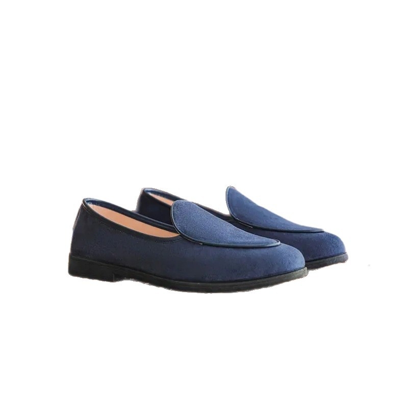 Muški loafers bez vezica od nubuka, casual mokasin stil, gumena potplat, prozračna PU uložak