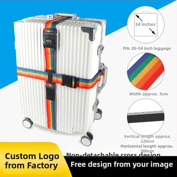 Keresztezett poggyászsín jelszavas zárakkal – nylonból készült csomagoló pánt