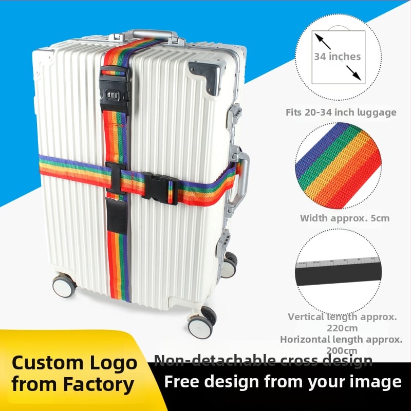 Keresztezett poggyászsín jelszavas zárakkal – nylonból készült csomagoló pánt