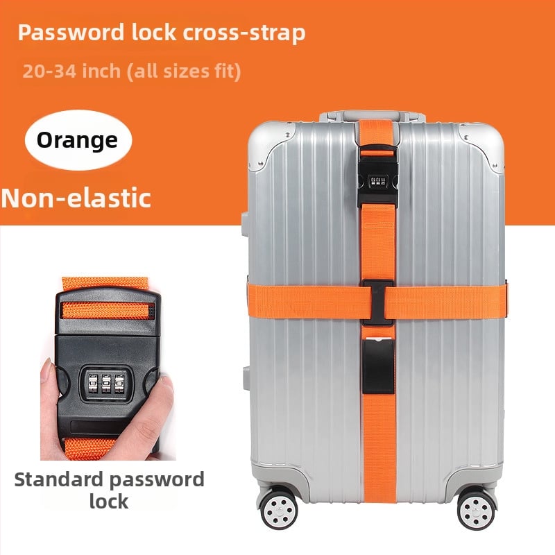 Keresztezett poggyászsín jelszavas zárakkal – nylonból készült csomagoló pánt