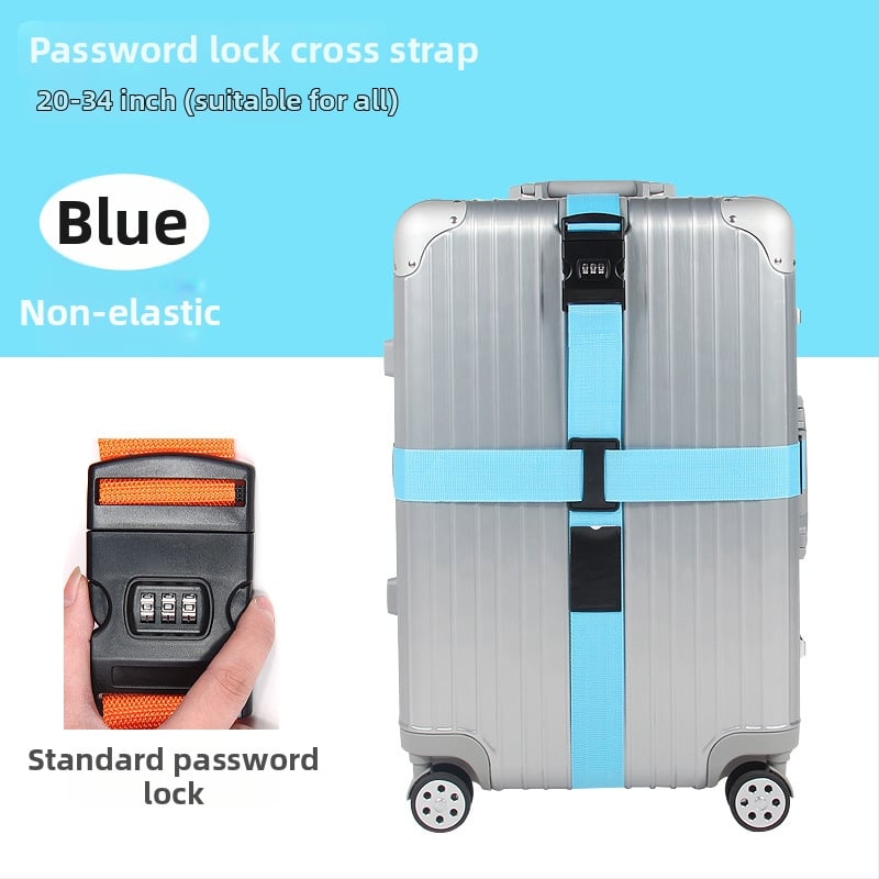 Keresztezett poggyászsín jelszavas zárakkal – nylonból készült csomagoló pánt