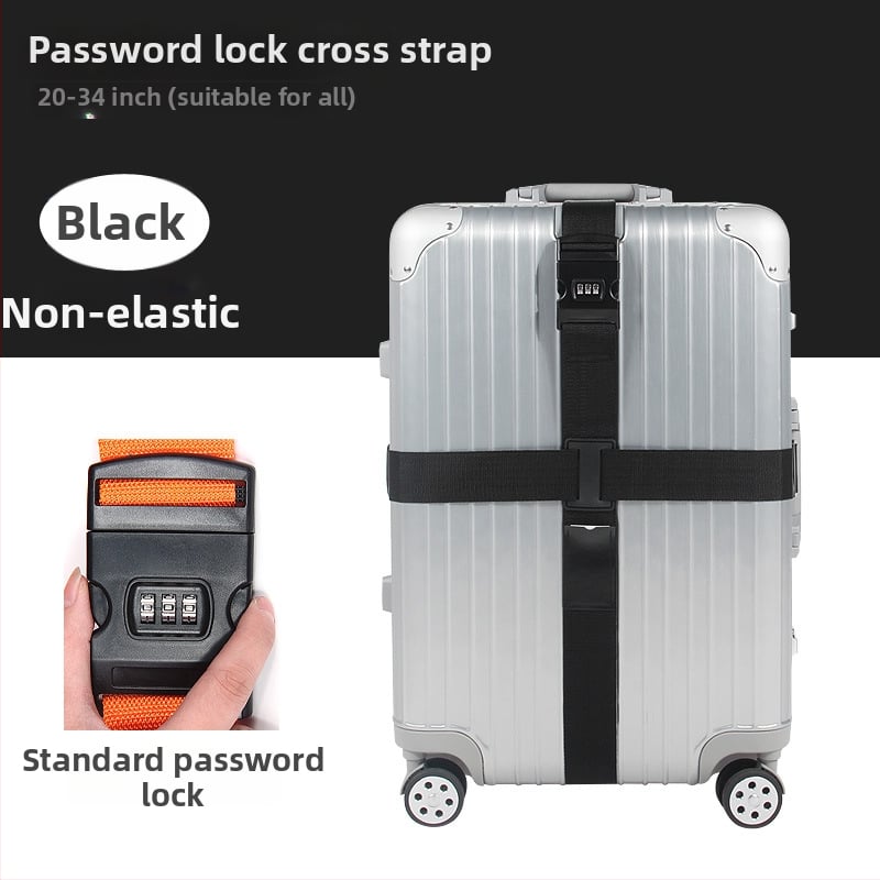 Keresztezett poggyászsín jelszavas zárakkal – nylonból készült csomagoló pánt