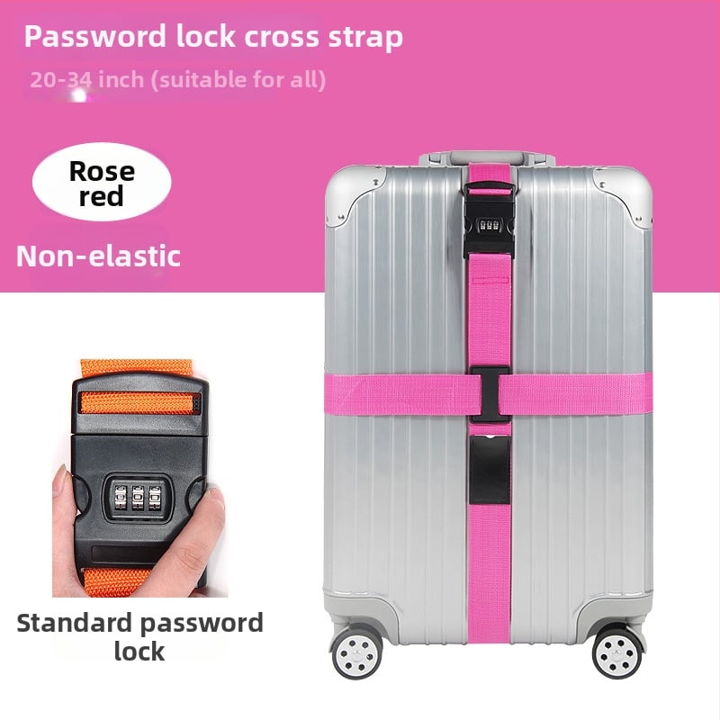 Keresztezett poggyászsín jelszavas zárakkal – nylonból készült csomagoló pánt