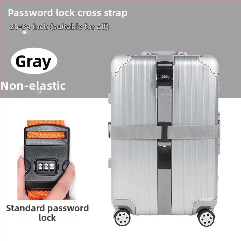 Keresztezett poggyászsín jelszavas zárakkal – nylonból készült csomagoló pánt
