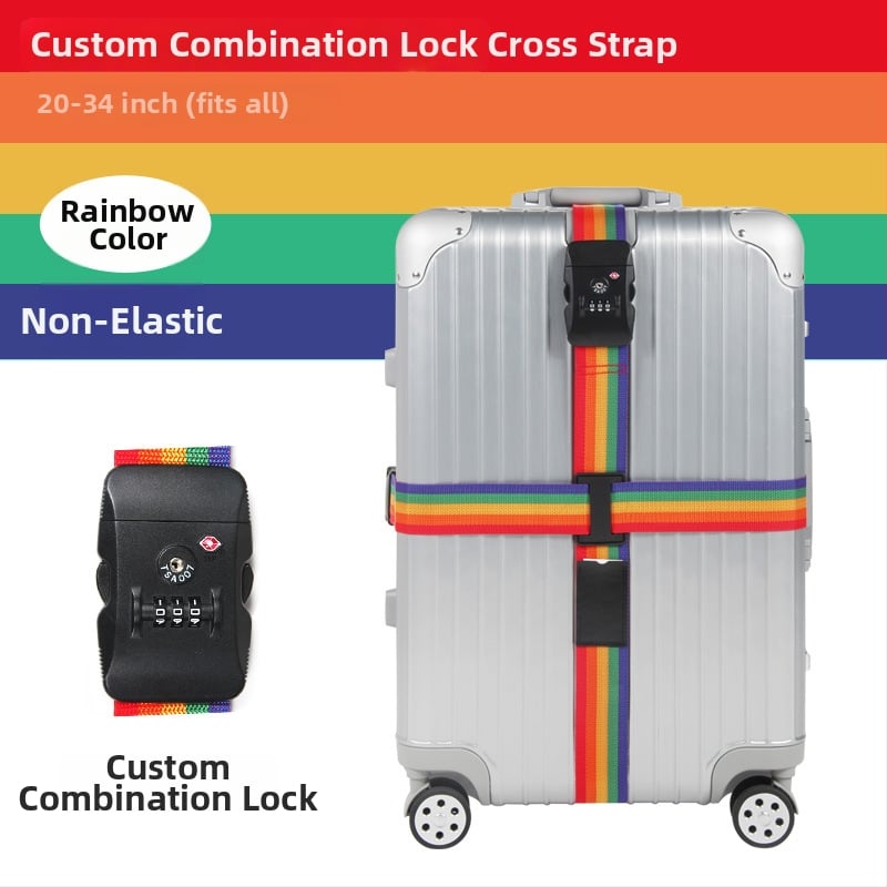 Keresztezett poggyászsín jelszavas zárakkal – nylonból készült csomagoló pánt