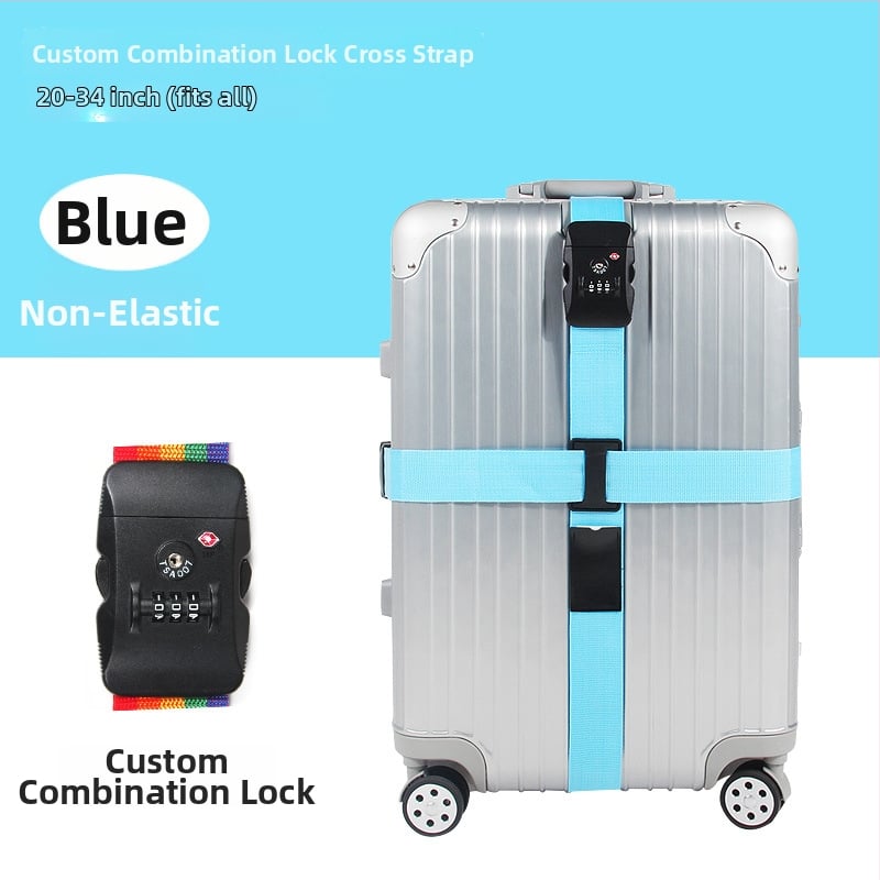 Keresztezett poggyászsín jelszavas zárakkal – nylonból készült csomagoló pánt