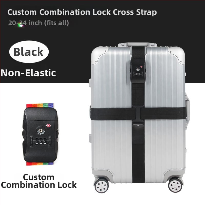 Keresztezett poggyászsín jelszavas zárakkal – nylonból készült csomagoló pánt