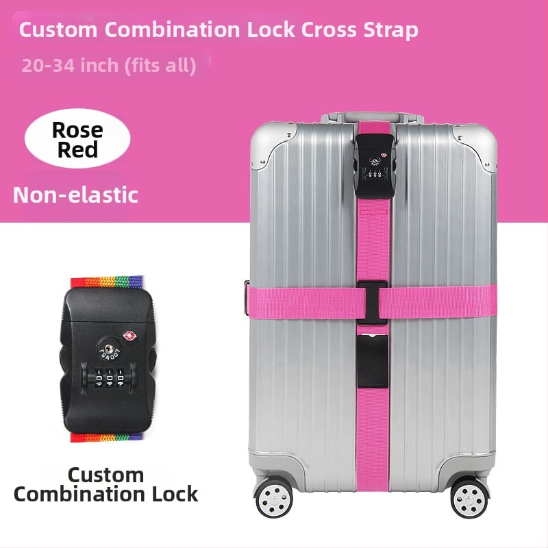 Keresztezett poggyászsín jelszavas zárakkal – nylonból készült csomagoló pánt