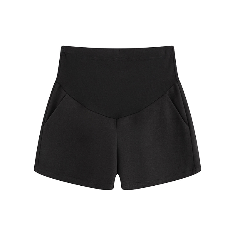 Trudničke hlače s podrškom za trbuh, široke nogavice, dužina 3/4, pamuk-poliester smjesa, srednja debljina