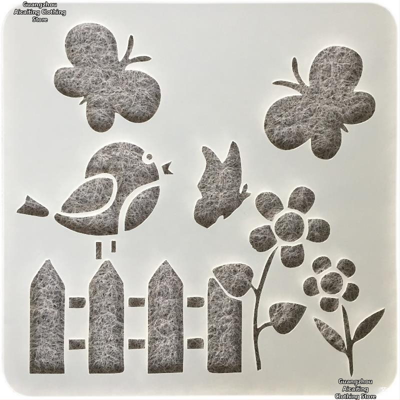 Kresliaca doska – opakovane použiteľná doska z PET plastu s vyrezanou mandalou a motýľom, šablóna pre deti