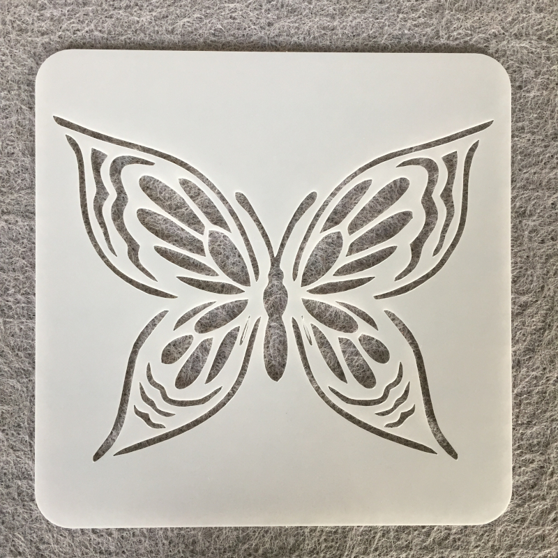 Дъска за рисуване – повторно използваема PET пластмасова дъска с мандала и пеперуда през прорези, помощник за детско рисуване