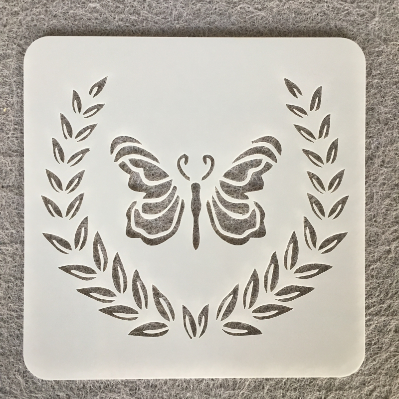 Дъска за рисуване – повторно използваема PET пластмасова дъска с мандала и пеперуда през прорези, помощник за детско рисуване