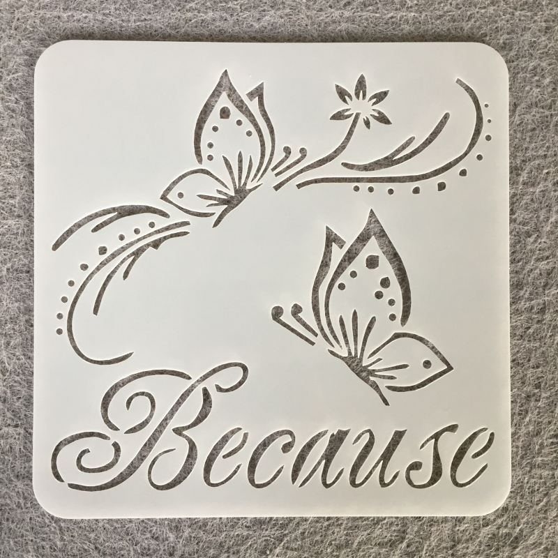 Дъска за рисуване – повторно използваема PET пластмасова дъска с мандала и пеперуда през прорези, помощник за детско рисуване