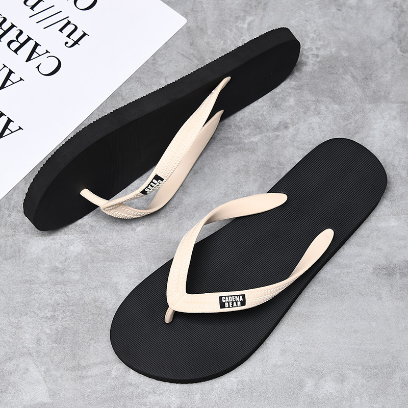 Muške flip-flop cipele s gumom, otvoreni prsti, mladenački stil, injekcijska tehnologija potplata