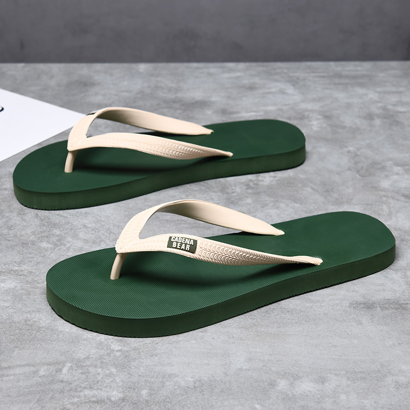 Muške flip-flop cipele s gumom, otvoreni prsti, mladenački stil, injekcijska tehnologija potplata