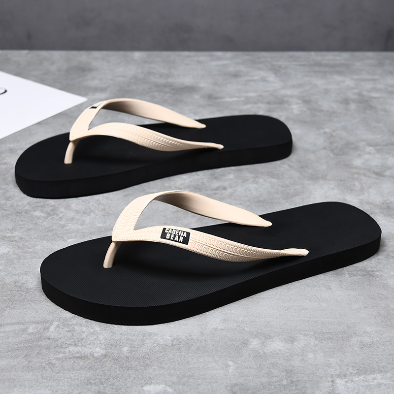 Muške flip-flop cipele s gumom, otvoreni prsti, mladenački stil, injekcijska tehnologija potplata