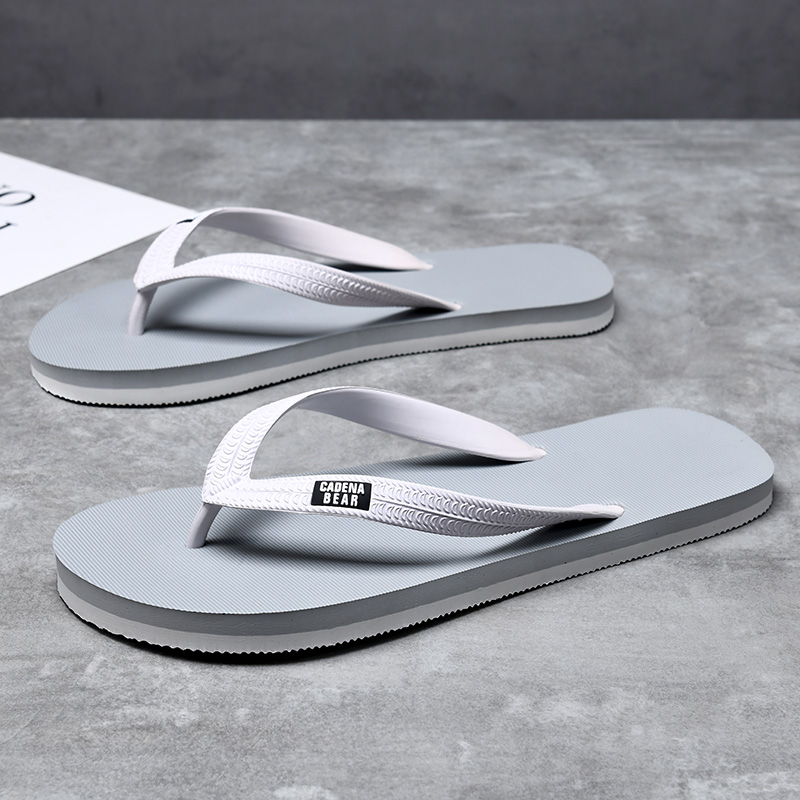 Muške flip-flop cipele s gumom, otvoreni prsti, mladenački stil, injekcijska tehnologija potplata