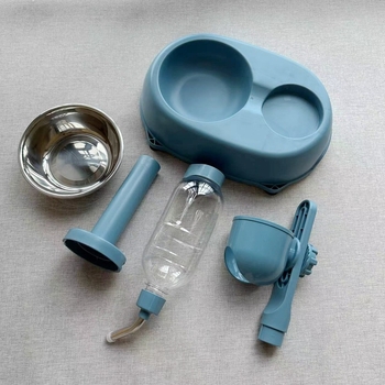Dr. Pet automatski prilagodljivi dispenser za vodu za kućne ljubimce s visećim hranjenjem i integriranom zdjelicom – za pse i mačke, od plastike, s tri čelične kuglice za suhoću usta