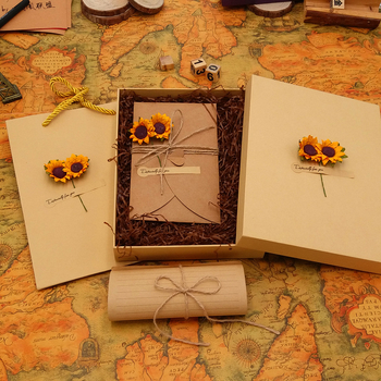 Комплект любовно писмо канцелария в подаръчна кутия — крафт хартия, плик с прозорец, Денят на Свети Валентин