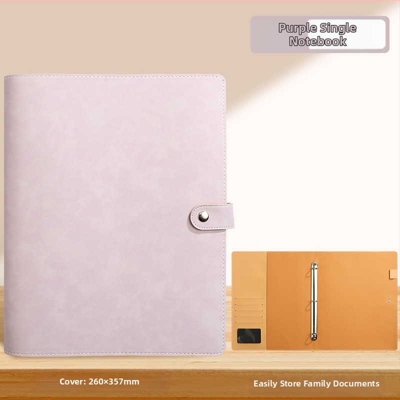 A4 úložná knižka na dokumenty so zapínaním na zips Baiheng, model A4-id storage book, PU materiál, 3.5 cm hrúbka, 12 strán