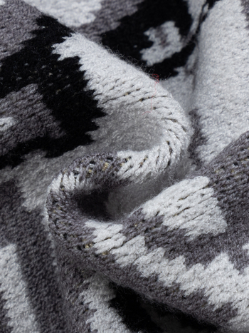 Muški pleteni džemper s okruglim izrezom, jacquard pletenje, slobodan kroj, dugi rukavi, 42% akril
