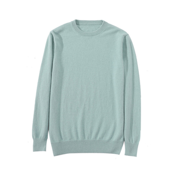 Мъжки кашмирен пуловер с кръгло деколте, свободен силует, дълги ръкави, 30–35% кашмир, есен