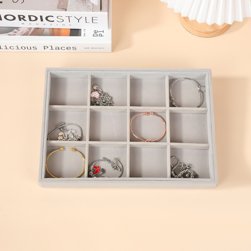 Drvena kutija za nakit s pretincima, velika kapaciteta, ladica dizajn, MDF ploča