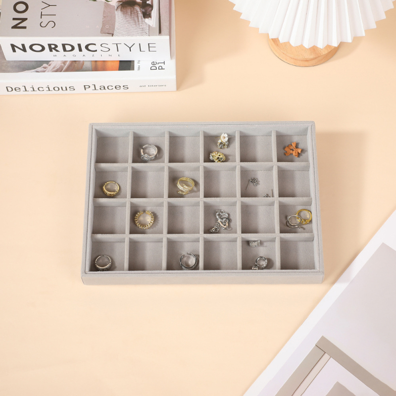 Drvena kutija za nakit s pretincima, velika kapaciteta, ladica dizajn, MDF ploča