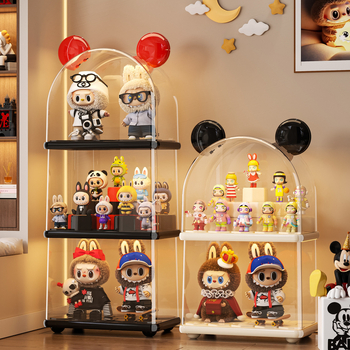 Kutija za prikaz blind boxa, plastična, s poklopcem, prašno otporna, sklopački dizajn — za Bubble Mart lutke; model Rme-8545-8547-display box; materijal HIPS/PP/PS