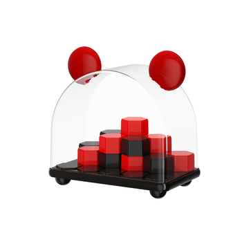 Kutija za prikaz blind boxa, plastična, s poklopcem, prašno otporna, sklopački dizajn — za Bubble Mart lutke; model Rme-8545-8547-display box; materijal HIPS/PP/PS