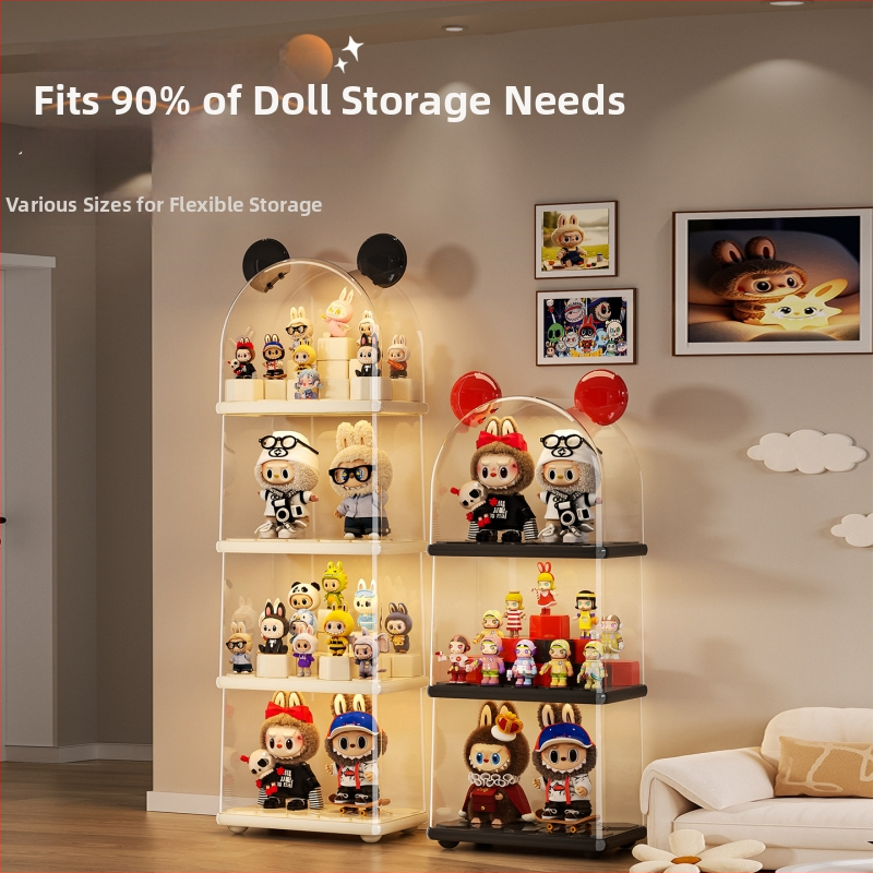 Kutija za prikaz blind boxa, plastična, s poklopcem, prašno otporna, sklopački dizajn — za Bubble Mart lutke; model Rme-8545-8547-display box; materijal HIPS/PP/PS