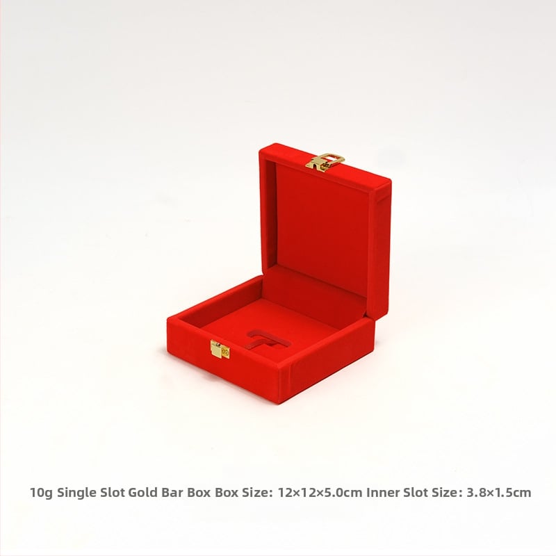 Drvena kutija za nakit s flokiranim unutrašnjim dijelom