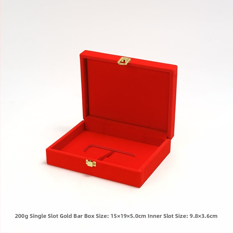 Drvena kutija za nakit s flokiranim unutrašnjim dijelom