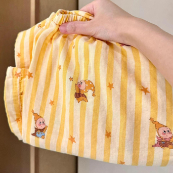 Slatke pidžame s crtežom zvjezdica u crtani stilu, za mlade žene, korejski INS stil, s dugim rukavima i hlačama, kućna odjeća