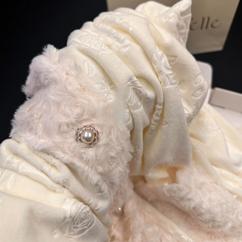 Island Velvet pyjama set s kardiganom, ovratnikom, dugim rukavima – ekstra debeli materijal za kućnu upotrebu, jesen 2025