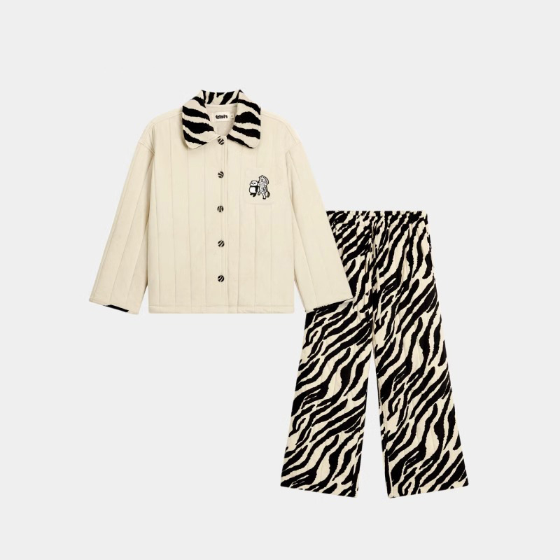 Ženski zimski pyjama set s Panda karirama, debeli flek, kompozitni velur, dugačka rukavi i hlače, udobna kućna odjeća