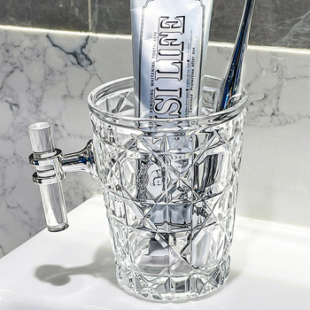 Staklena čašica za ispiranje usta i čašica za četkicu, moderni minimalistički dizajn, cilindrični oblik, otporno na toplinu, jednostruka konstrukcija