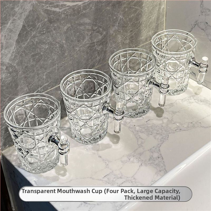 Staklena čašica za ispiranje usta i čašica za četkicu, moderni minimalistički dizajn, cilindrični oblik, otporno na toplinu, jednostruka konstrukcija