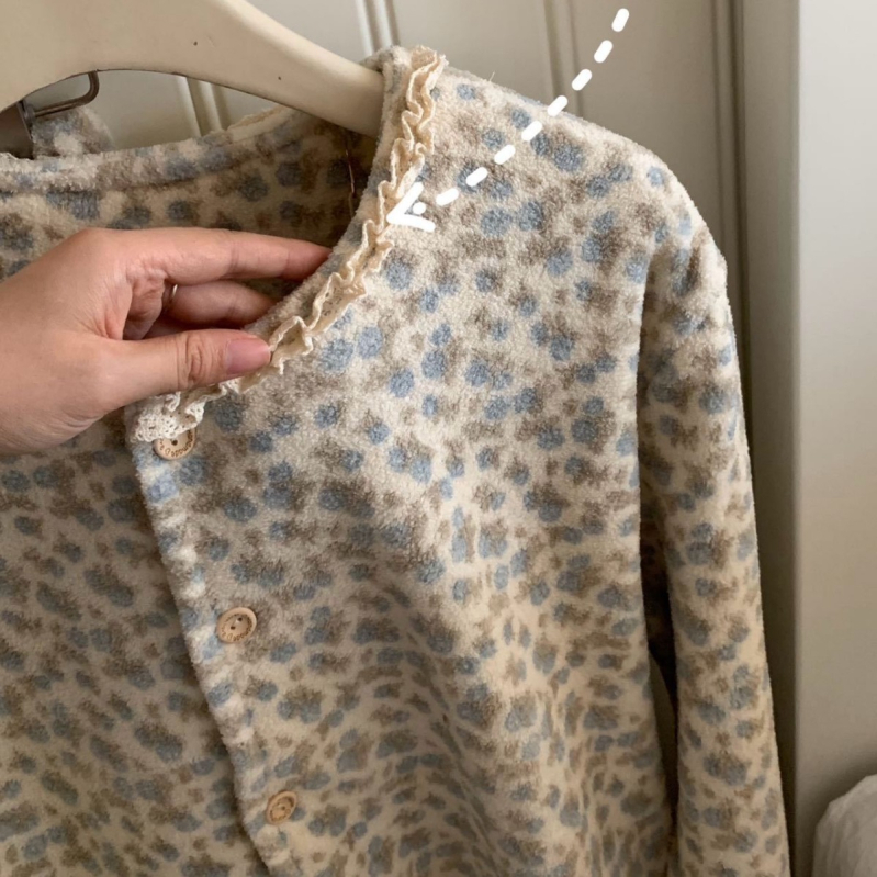 Msusu Cotton Soso set pidžama – Warm Skin Velvet, ležerni minimalistički stil, debeli materijal, okrugli ovratnik, dugi rukavi, dugačke hlače, zimska toplina