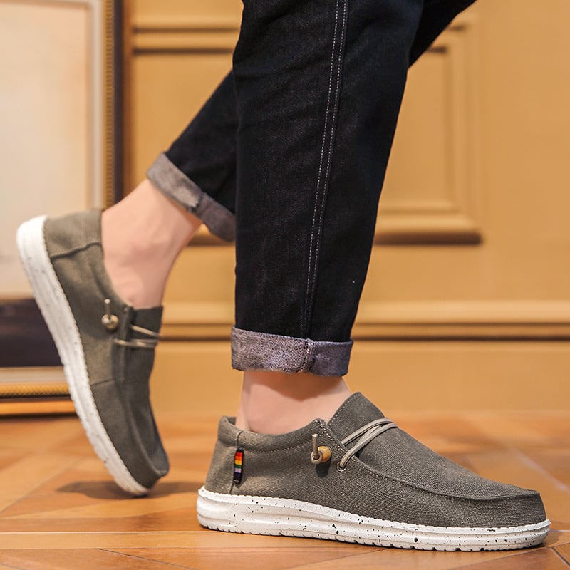 NIESDUDE platnene Slip-On tenisice — unisex, niski gornji dio, s elastikom, EVA ulošak, MD đon, za slobodno vrijeme i planinarenje
