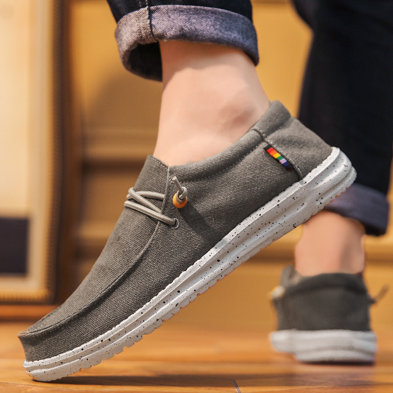 NIESDUDE platnene Slip-On tenisice — unisex, niski gornji dio, s elastikom, EVA ulošak, MD đon, za slobodno vrijeme i planinarenje