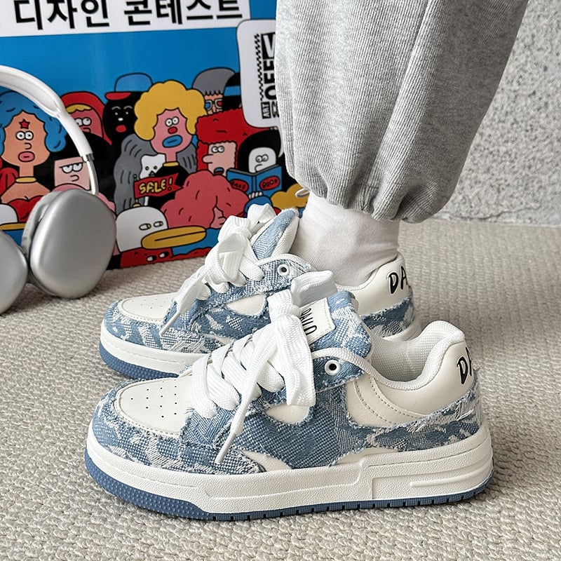 Unisex tenisice od PU gornjeg dijela, niski kroj, vezanje na vezice, debeli potplat, MD potplat