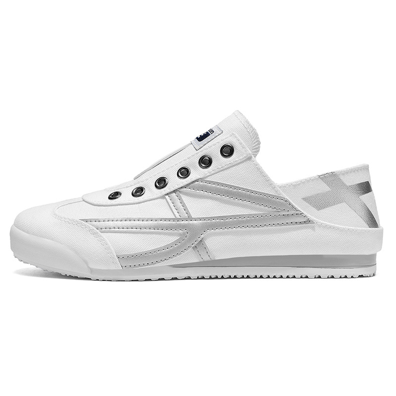 Muške platnene loaferice slip-on s prozračnom mrežastom unutarnjom stranom, EVA uložak, PVC potplat, elastna traka za obuvanje