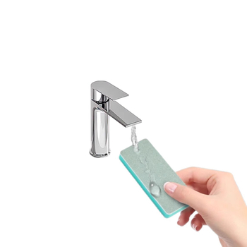 Dvostrani krpa za čišćenje unutarnjih staklenih stijena spremnika; uklanja kamenac, tragove vode i mrlje; sigurna za spremnike; kućna uporaba; lansirano 2024